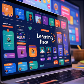 a laptop where it is written Learning Pace